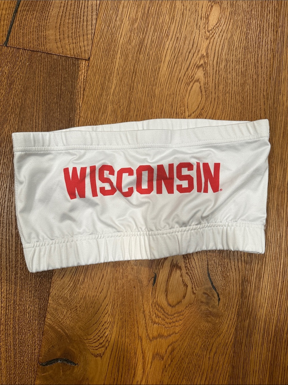 UW Wisconsin Badger White Athletic Bandeau